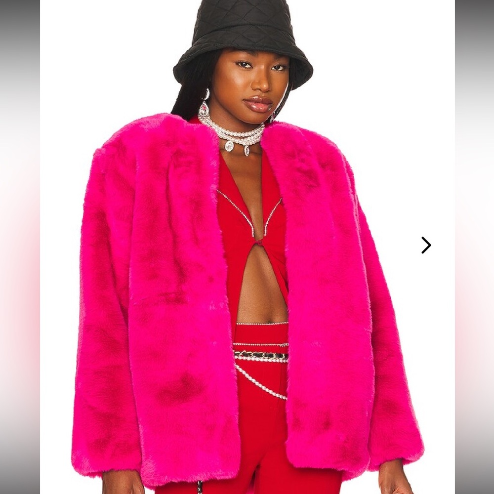 💕BNWT Lovers + Friends Zoe Faux Fur Coat💕 $398 HTF•Rare